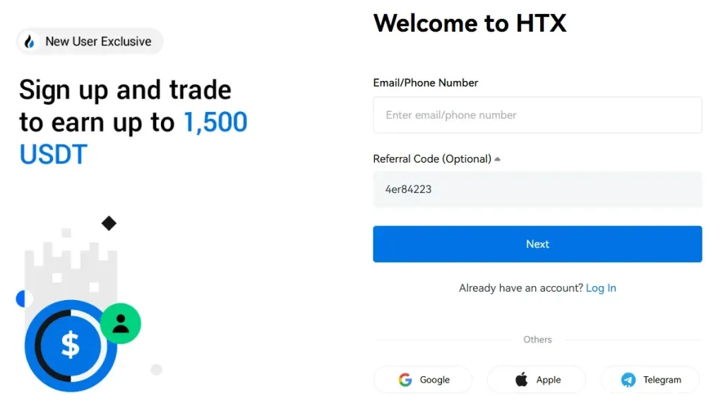 Sign Up And Trade Page