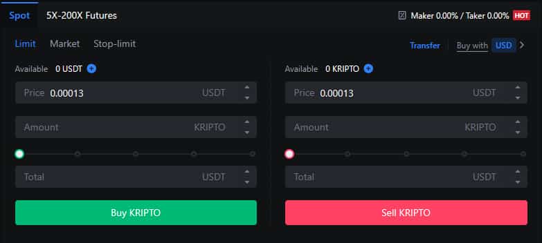 mexc buy and sell
