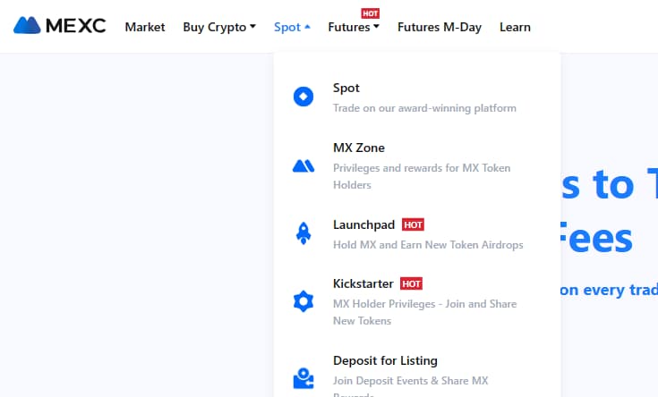 mexc spot trade