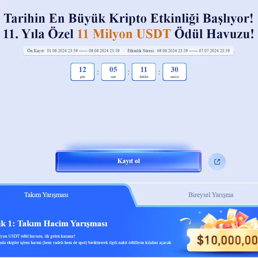 gate.io 11 milyon ödül kayıt ol