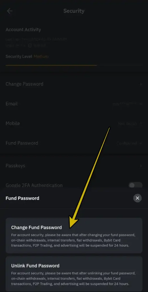 bybit fon şifresi değiştirme 4